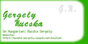 gergely mucska business card